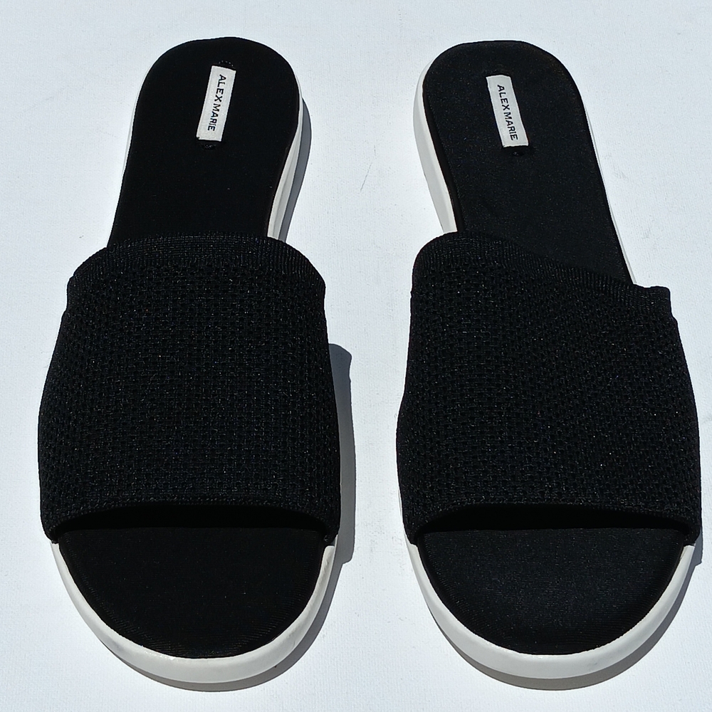 ALEX MARIE  Women's Casperi  Black Slide Sandals - 12M